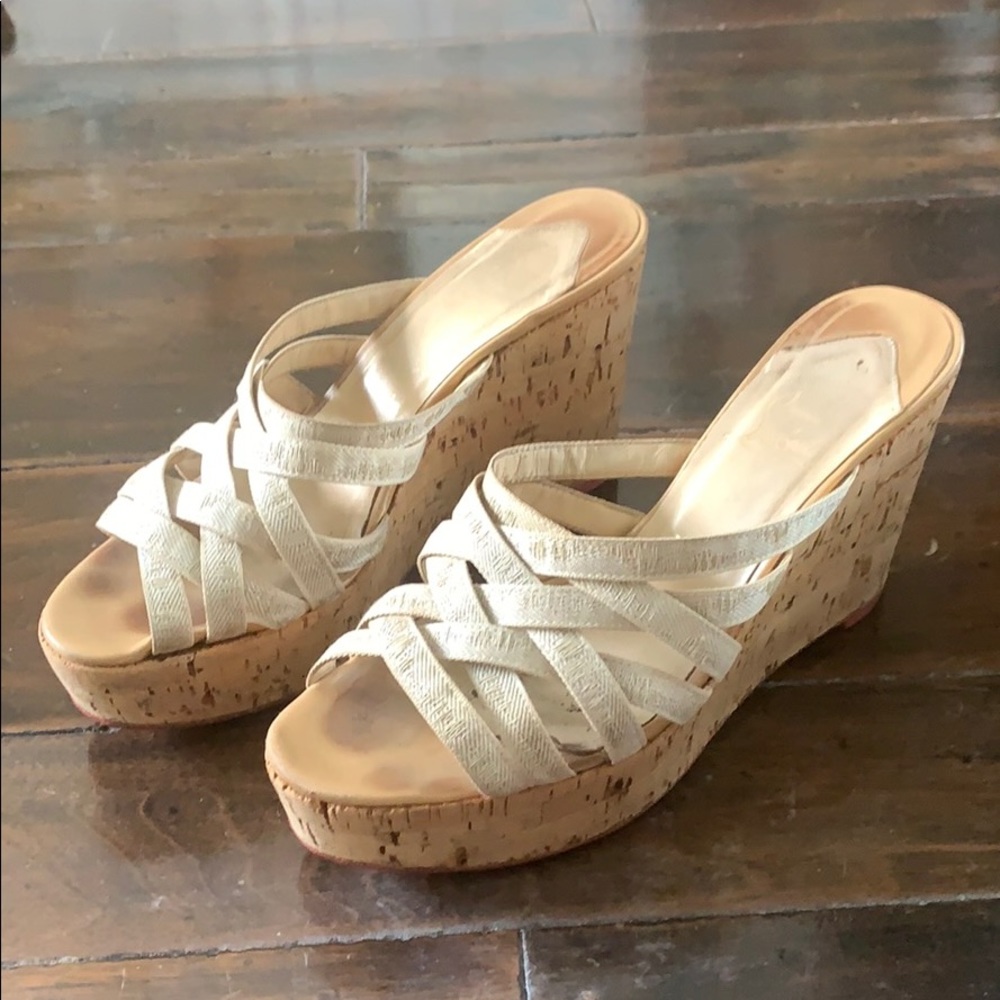 Louboutin wedge sandals.